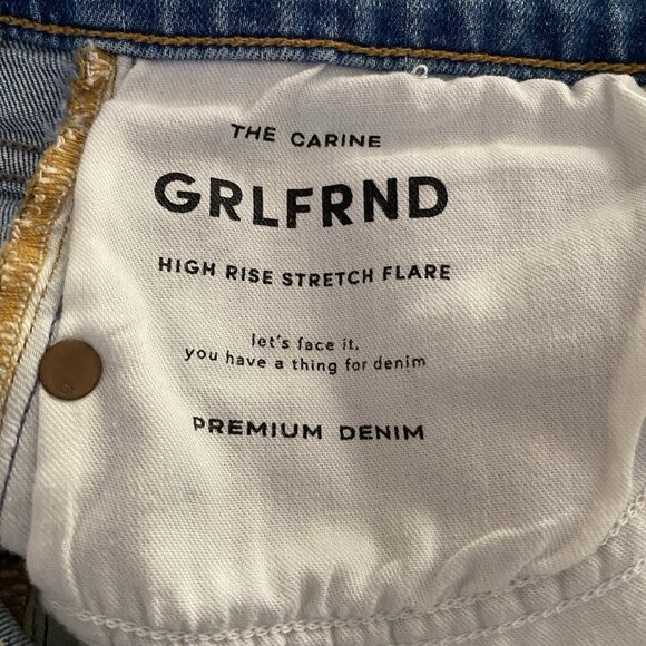 GRLFRND Denim Jeans Size 30 The Carine High Rise Stretch Flare Cojo Bay - Picture 3 of 16